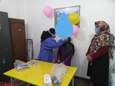 کودکان خانه فرشتگان شهید درخشانپور تست کرونا دادند