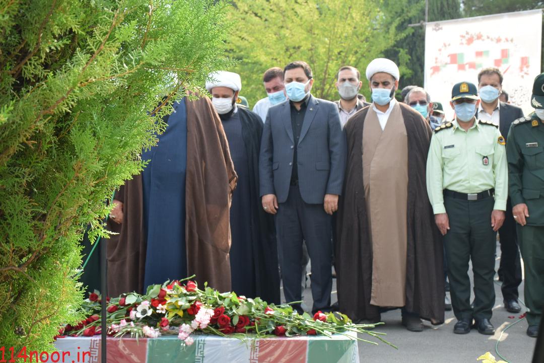 پیکر مطهر شهید گمنام در صدا و سیمای مرکز کهگیلویه و بویراحمد آرام گرفت