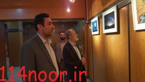 بازدید مشاور وزیر فرهنگ و ارشاد اسلامی در امور ایثارگران از نمایشگاه عکس تا انتها حضور با موضوع جغرافیای استان در نگارخانه باران
