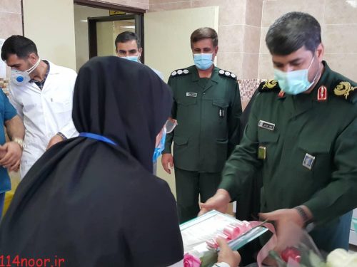 تجلیل مسئولان سپاه فتح از پرستاران درمانگاه امام جعفر صادق (ع ) یاسوج