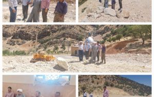 بازدید مدیرکل اوقاف و رئیس بهره‌وری استان کهگیلویه و بویراحمد از عملیات اجرایی زائرسرا در آستان مقدس امامزاده باباحاجی (ع)