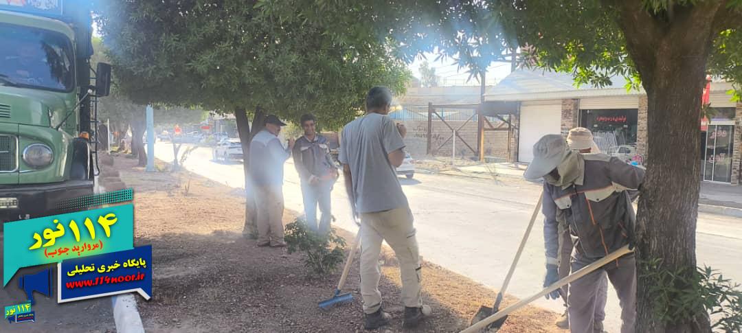 آغاز عملیات بازپیرایی فضای سبز معابر،پارکهابلوارها و بوستان‌ها